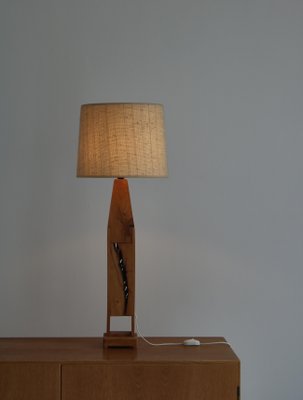 Pinewood Table Lamp, Scandinavia, 1970s-WRF-1323297