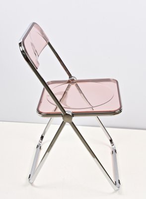 Pink Acrylic Glass Folding Chair by Giancarlo Piretti for Anonima Castelli, 1970s-JDR-1125401