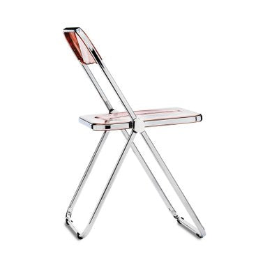 Pink Acrylic Glass Folding Chair by Giancarlo Piretti for Anonima Castelli, 1970s-JDR-1125401