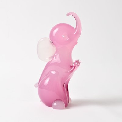 Pink Alabastro Glass Elephant Figurine attributed to Archimede Seguso, 1950s-IXK-1413898