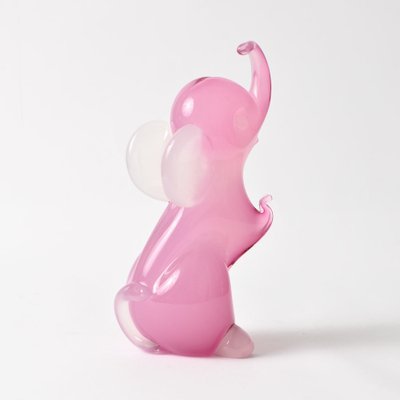 Pink Alabastro Glass Elephant Figurine attributed to Archimede Seguso, 1950s-IXK-1413898