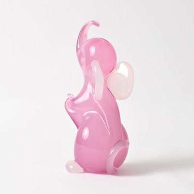 Pink Alabastro Glass Elephant Figurine attributed to Archimede Seguso, 1950s-IXK-1413898