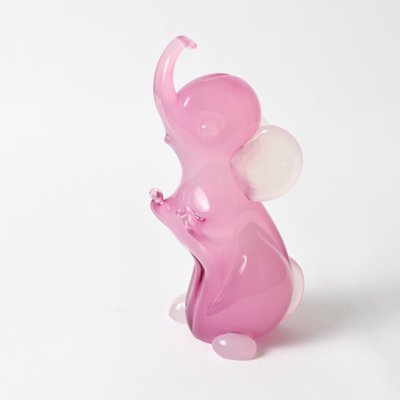 Pink Alabastro Glass Elephant Figurine attributed to Archimede Seguso, 1950s-IXK-1413898