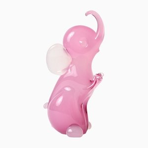 Pink Alabastro Glass Elephant Figurine attributed to Archimede Seguso, 1950s-IXK-1413898