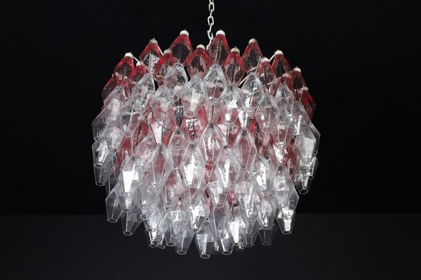 Pink and Clear Murano Glass Grand Chandelier by Carlo Scarpa, 1960s-TRW-1801530