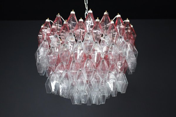 Pink and Clear Murano Glass Grand Chandelier by Carlo Scarpa, 1960s-TRW-1801530