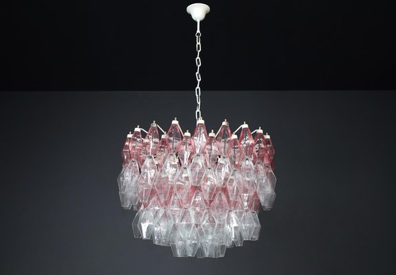 Pink and Clear Murano Glass Grand Chandelier by Carlo Scarpa, 1960s-TRW-1801530