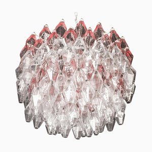 Pink and Clear Murano Glass Grand Chandelier by Carlo Scarpa, 1960s-TRW-1801530