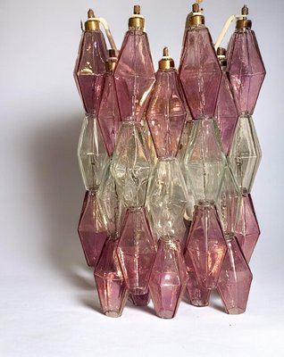 Pink and Clear Poliedri Sconces by Carlo Scarpa for Venini, 1980s, Set of 2-MBH-1732595