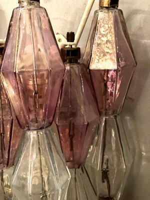 Pink and Clear Poliedri Sconces by Carlo Scarpa for Venini, 1980s, Set of 2-MBH-1732595