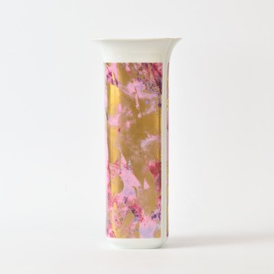 Pink and Gold Porcelain Vase from Hutschenreuther, 1970s-IXK-1421725