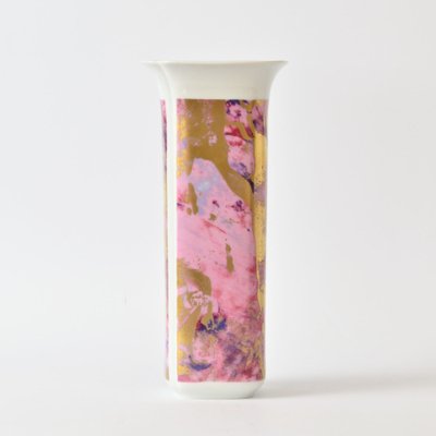 Pink and Gold Porcelain Vase from Hutschenreuther, 1970s-IXK-1421725