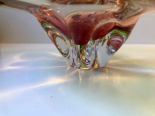 Pink and Green Murano Centerpiece Bowl by Archimede Seguso, 1950s-LCR-782553