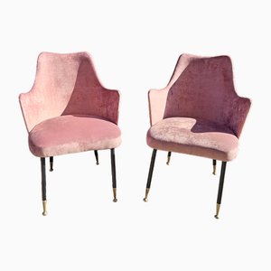 Pink Armchairs, 1950s, Set of 2-UUF-1822135