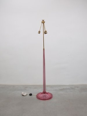 Pink Art Glass Floor Lamp by Barovier E Toso, Italy, 1956-KL-1791128