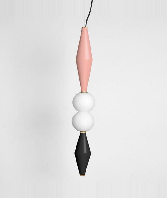 Pink / Black Gamma E Lamp by Mason Editions