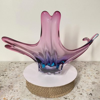 Pink & Blue Murano Center Piece from Sommerso, 1970s-OLQ-1749406