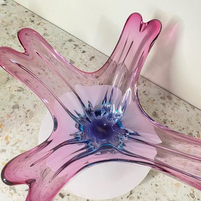 Pink & Blue Murano Center Piece from Sommerso, 1970s-OLQ-1749406