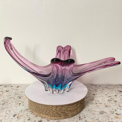 Pink & Blue Murano Center Piece from Sommerso, 1970s-OLQ-1749406