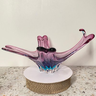 Pink & Blue Murano Center Piece from Sommerso, 1970s-OLQ-1749406