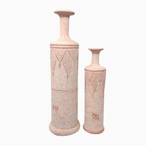 Pink Ceramic Vases, Italy, Set of 2-QGR-1003598