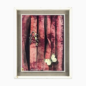 Pink Composition - Original Mixed Media 1971 1971-ZCI-757133