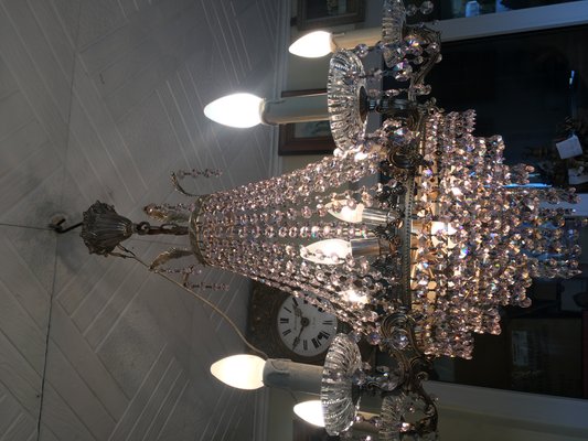 Pink Crystal Chandelier, 1960s-WQQ-560035