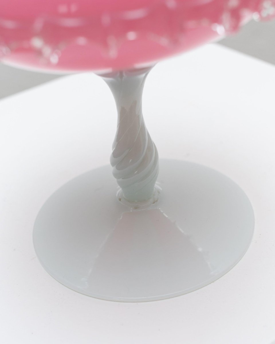 Pink Empoli Glass Bowl, Italy, 1960s