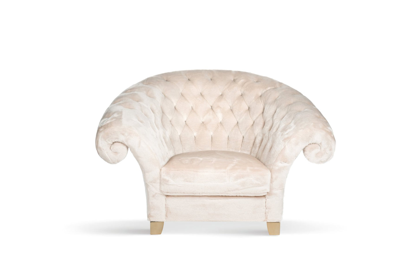 Pink Faux Fur Versailles Armchair from VGnewtrend