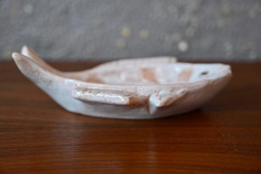 Pink Fish Ceramic Bowl by Denise Picard, France, 1940s