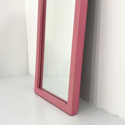 Pink Frame Mirror by Anna Castelli Ferrieri for Kartell, 1980s-WZS-2031333