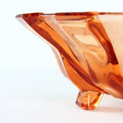 Pink Glass Bowl from Hermanova Hut, Czechoslovakia, 1950s-UL-1033442