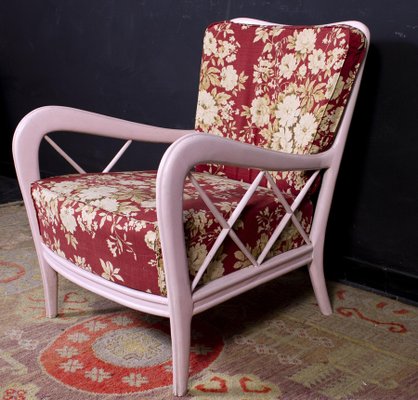 Pink Italian Armchairs and Sofa in Paolo Buffa Style, 1950s, Set of 3-MBH-1031860