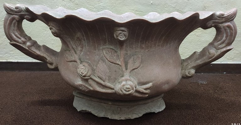 Pink Marble Planter, Late 20th Century-HDX-2035926