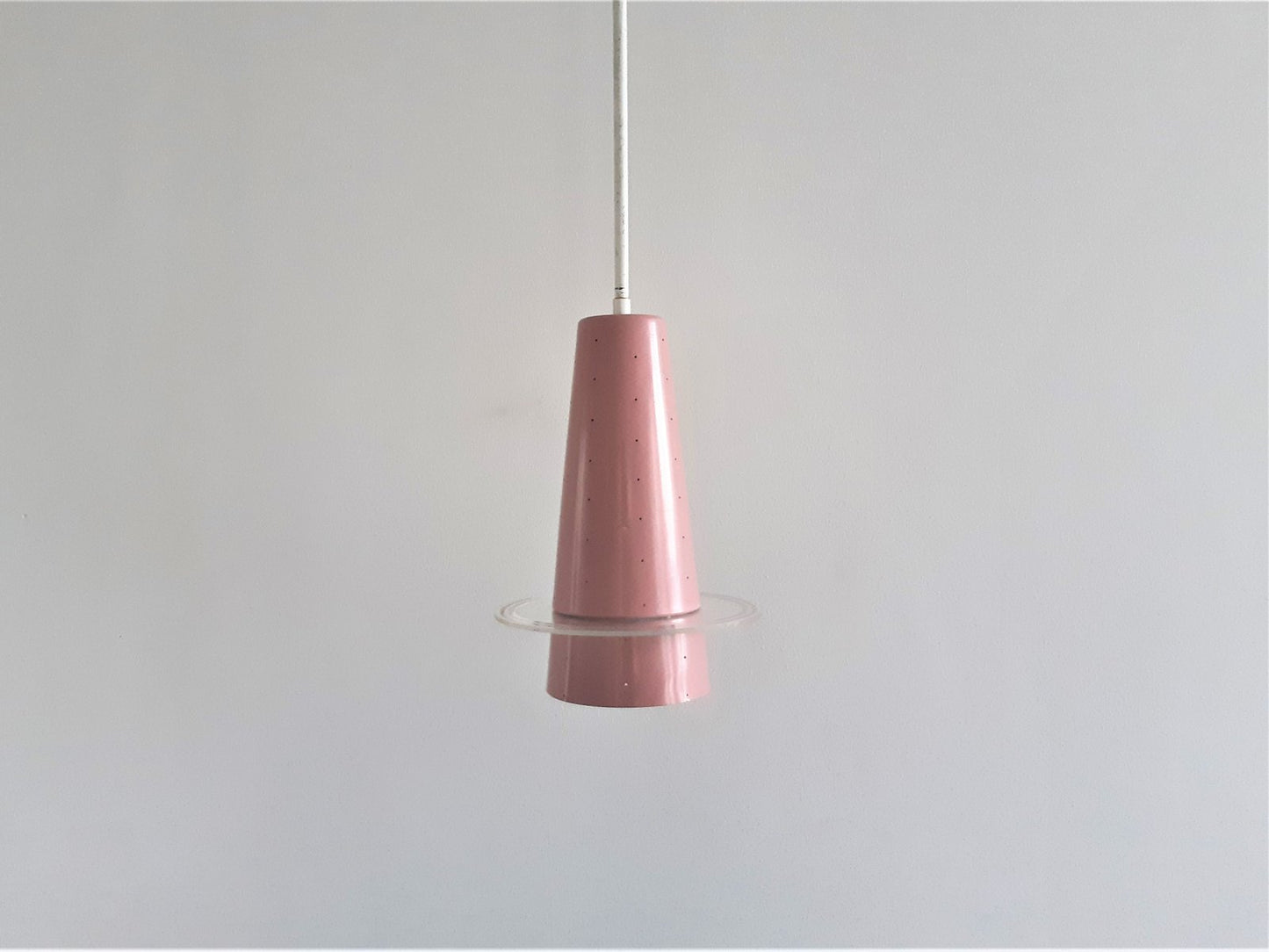 Pink Model 205 Conical Pendant Lamp from Evenblij, the Netherlands, 1960s