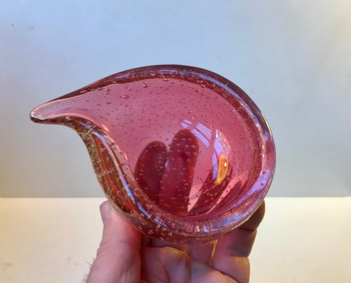 Pink Murano Ashtray with Gold Dust from Seguso, 1950s-LCR-702915