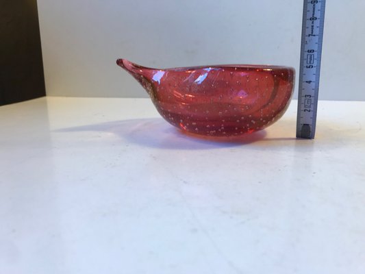 Pink Murano Ashtray with Gold Dust from Seguso, 1950s-LCR-702915