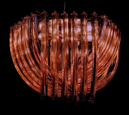 Pink Murano Curvati Ceiling Light or Flush Mount, 1990s-MBH-1032699