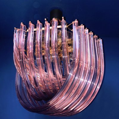 Pink Murano Curvati Ceiling Light or Flush Mount, 1990s-MBH-1032699