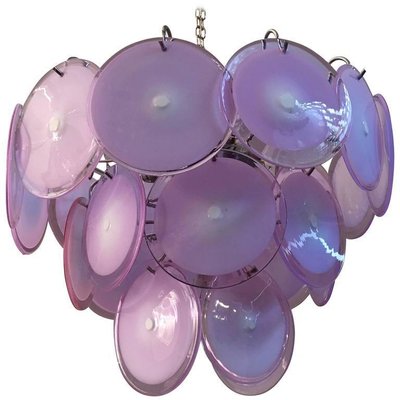 Pink Murano Glass Disc Chandelier, Italy, 1970s-MBH-1032732