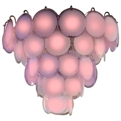 Pink Murano Glass Disc Chandelier, Italy, 1970s-MBH-1032480