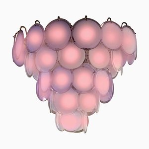 Pink Murano Glass Disc Chandelier, Italy, 1970s-MBH-1031583