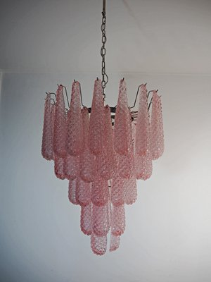 Pink Murano Glass Drop Chandelier, 1980s-OVO-1704932