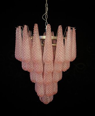 Pink Murano Glass Drop Chandelier, 1980s-OVO-1704932