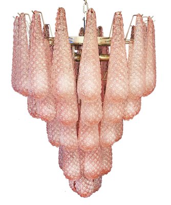 Pink Murano Glass Drop Chandelier, 1980s-OVO-1704932