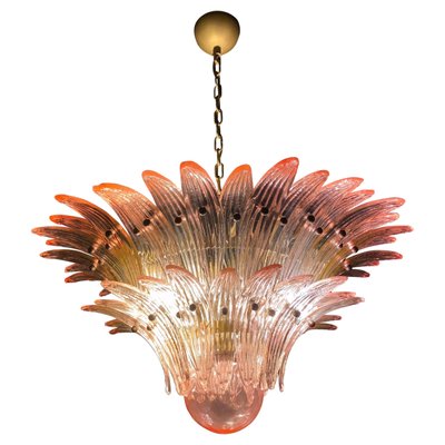 Pink Murano Glass Palmette Chandelier-MBH-1060750