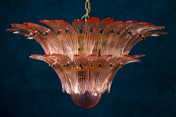 Pink Murano Glass Palmette Chandelier-MBH-1060750