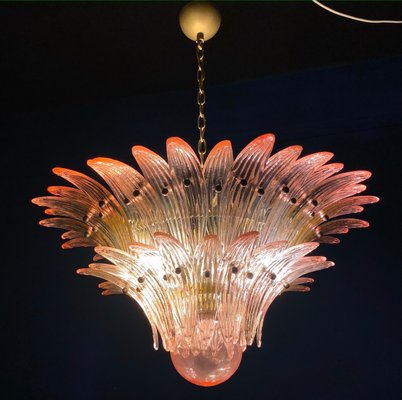 Pink Murano Glass Palmette Chandelier-MBH-1060750