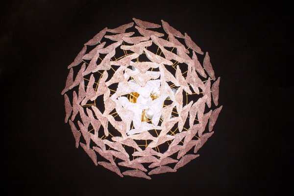 Pink Murano Glass Polar Chandelier, Italy, 1970s-MBH-1031787