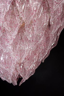 Pink Murano Glass Polar Chandeliers, Italy, 1970s, Set of 2-MBH-1032714